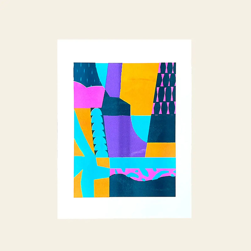 Bbblob Riding The Waves, 2022, Risograph (30x42)