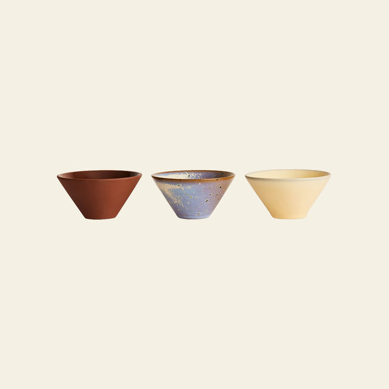 OYOY Living Design Yuka Bowl, Set of 3 - Dark Terracotta