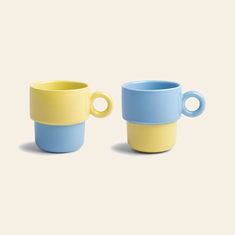 &klevering Chiquito Mug Large, Set of 2 - Blue