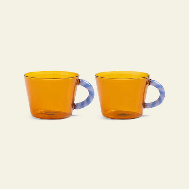&klevering Duet Amber Glass, Set of 2