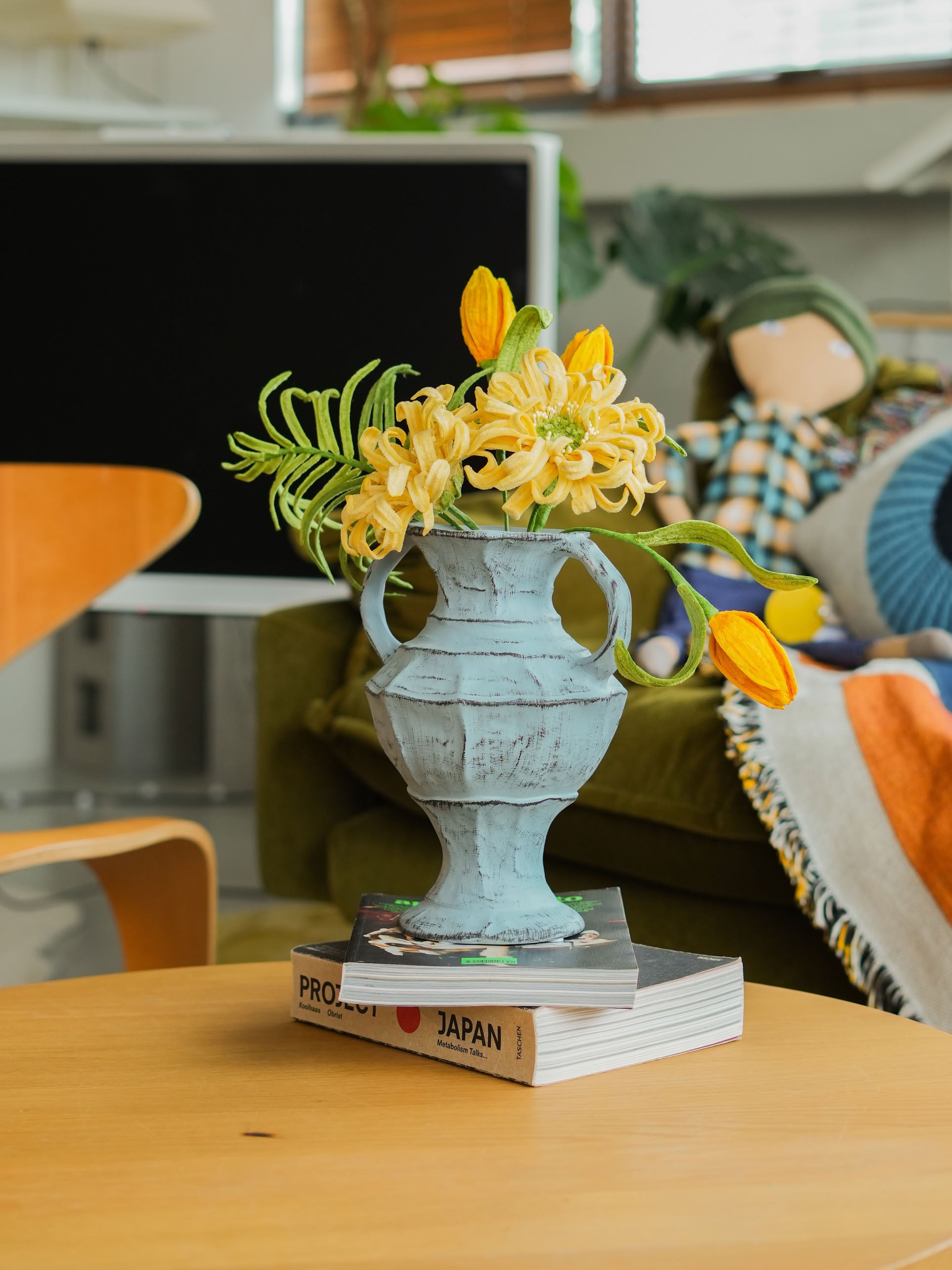 Ah!GUGU  x Stacked Store Sunray in a Blue Moon Handcrafted Flowers