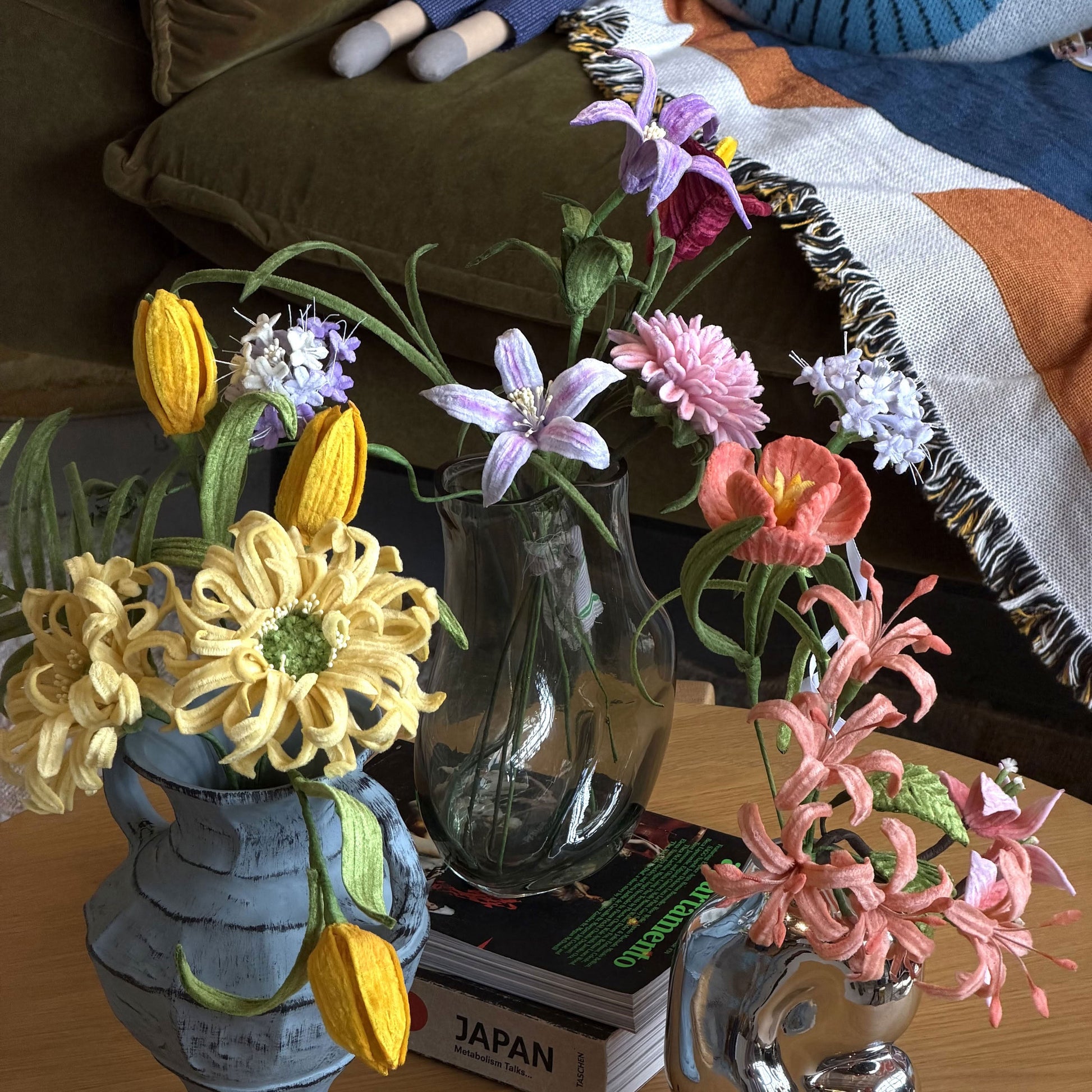 Ah!GUGU  x Stacked Store Sunray in a Blue Moon Handcrafted Flowers