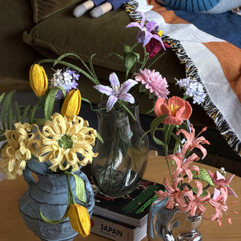 Ah!GUGU  x Stacked Store Sunray in a Blue Moon Handcrafted Flowers