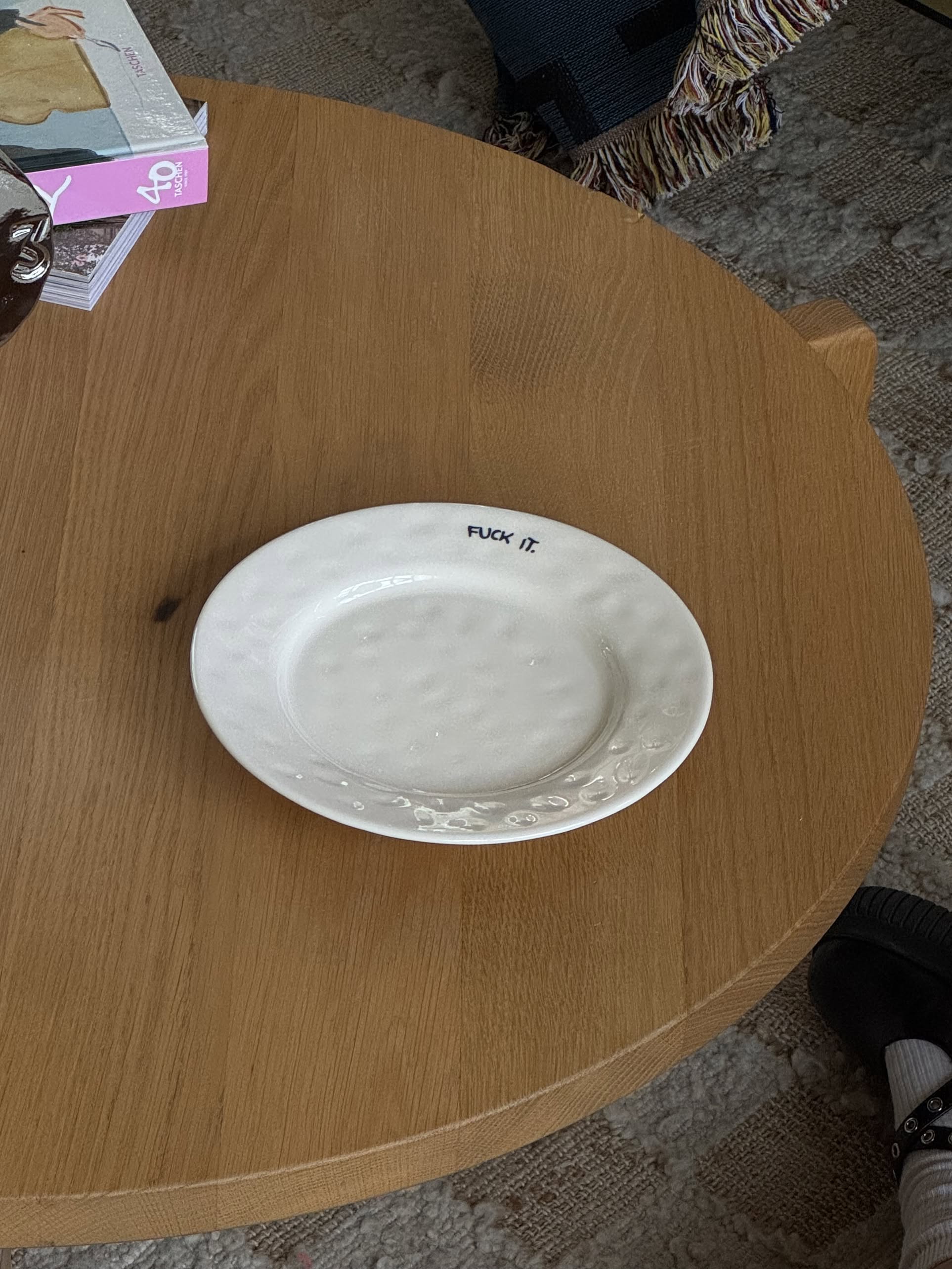 Anna + Nina Fuck It Breakfast Plate White