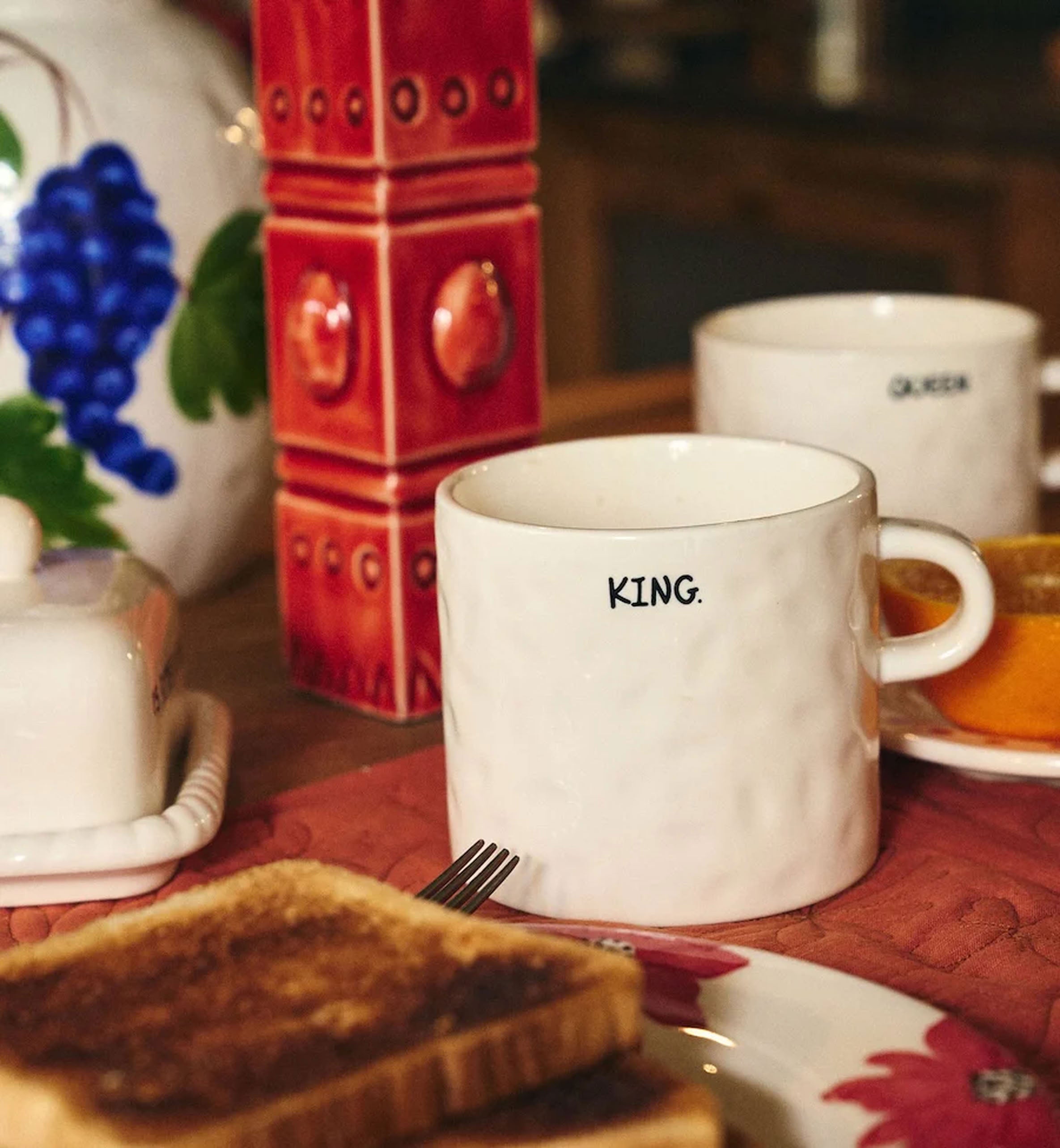 Anna + Nina Royal Tea Mug, Set of 2 - White