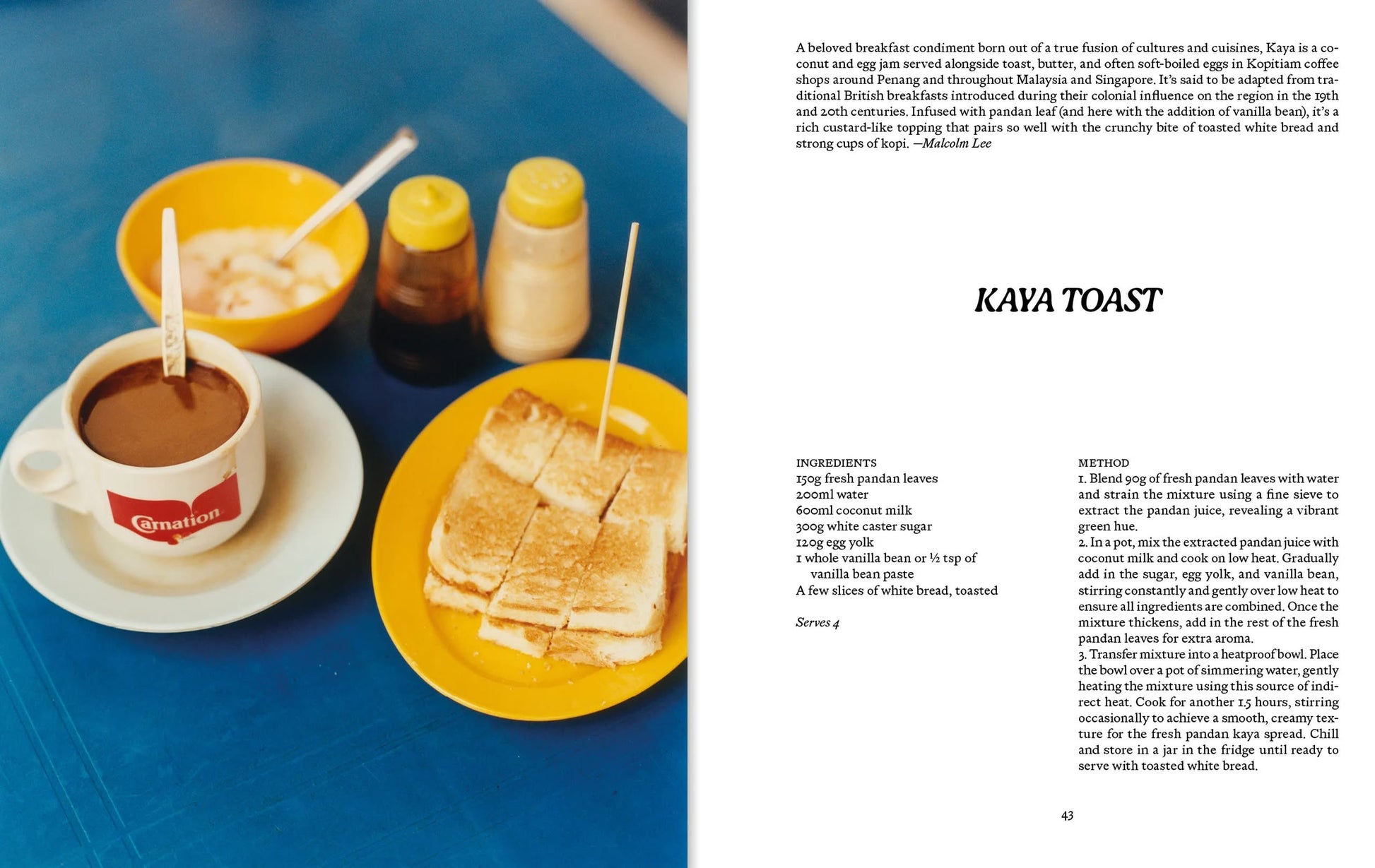 Enjoy a cup of coffee, soft-boiled eggs, and kaya toast as featured in Apartamento PENANG: Recipes & Wanderings Around an Island in Malaysia by Apartamento—a delicious Malaysian journey on your plate.