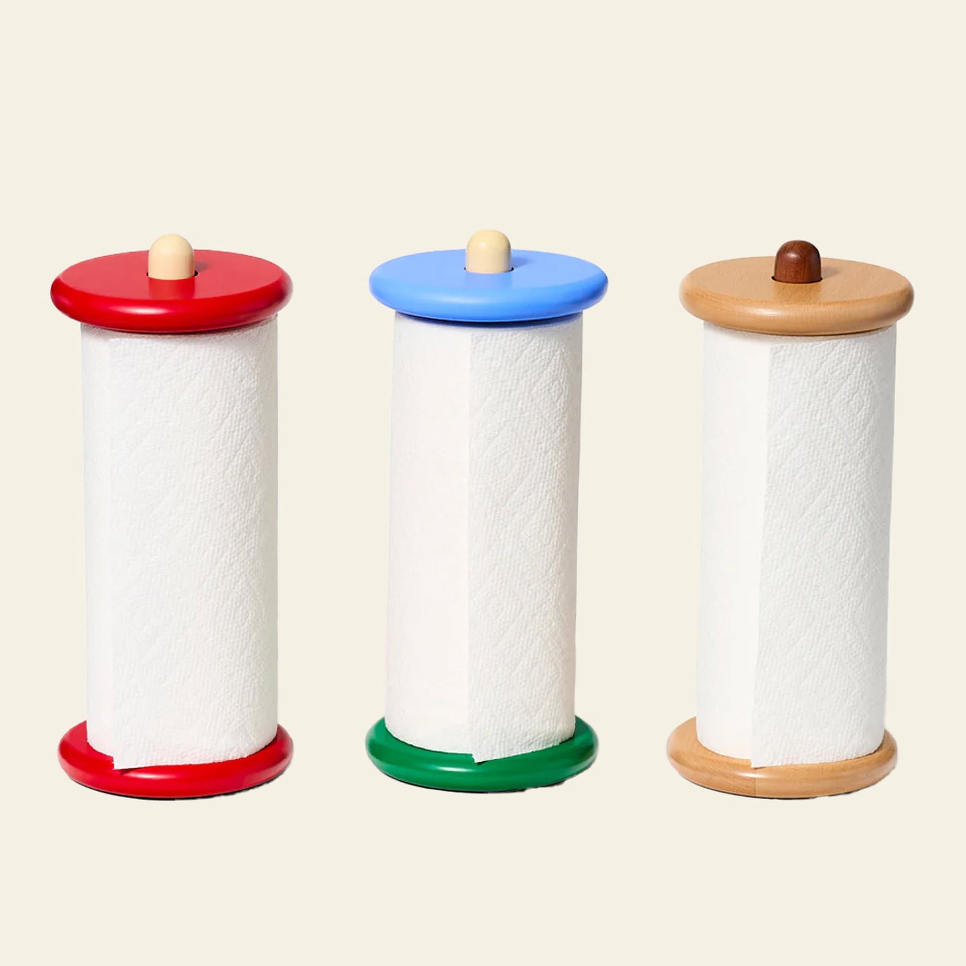 Areaware Spool Paper Towel Holder Blue/Yellow/Green
