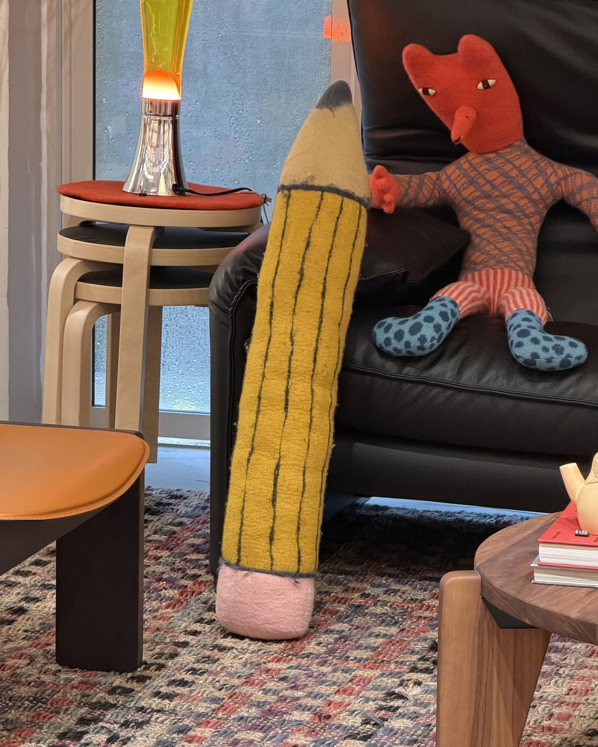 Aveva Design Pencil Cushion Ochre