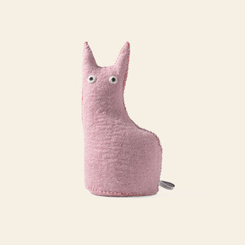 Aveva Design The Curious Cat Door Stop & Bookend Pink