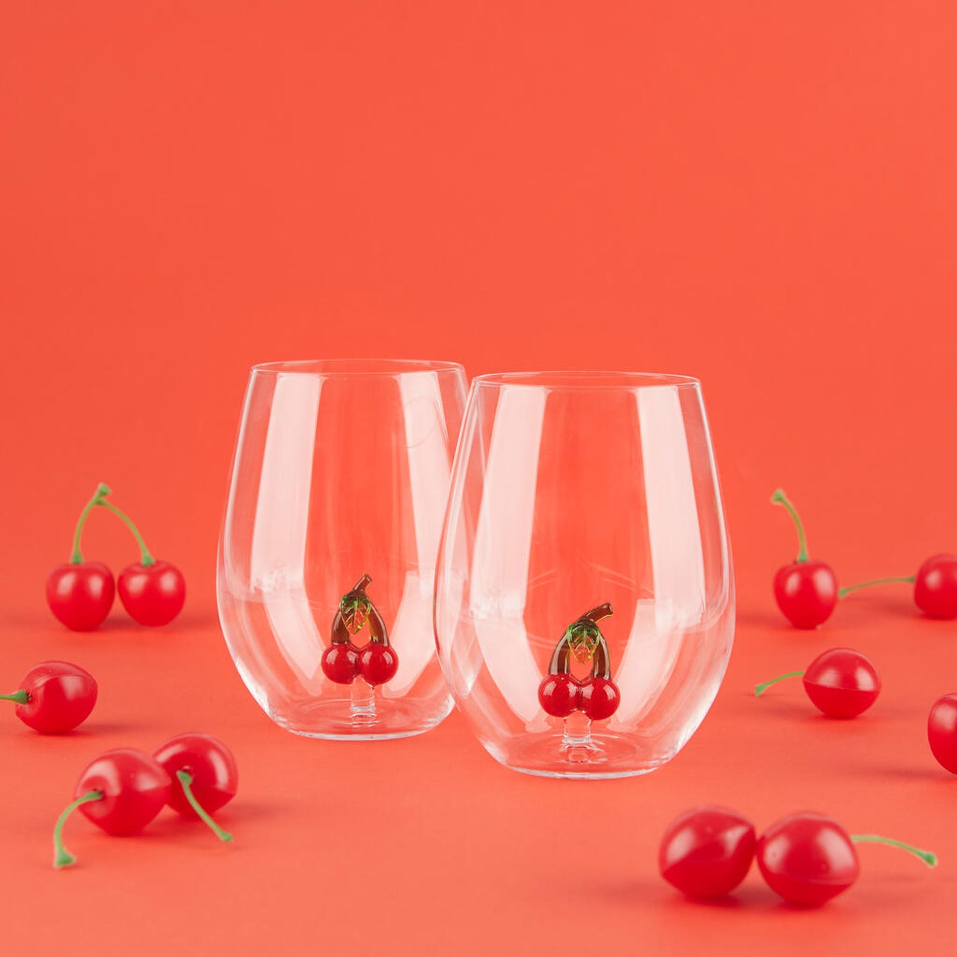 Balvi Botanical Cherry Drinking Glasses Set of 2
