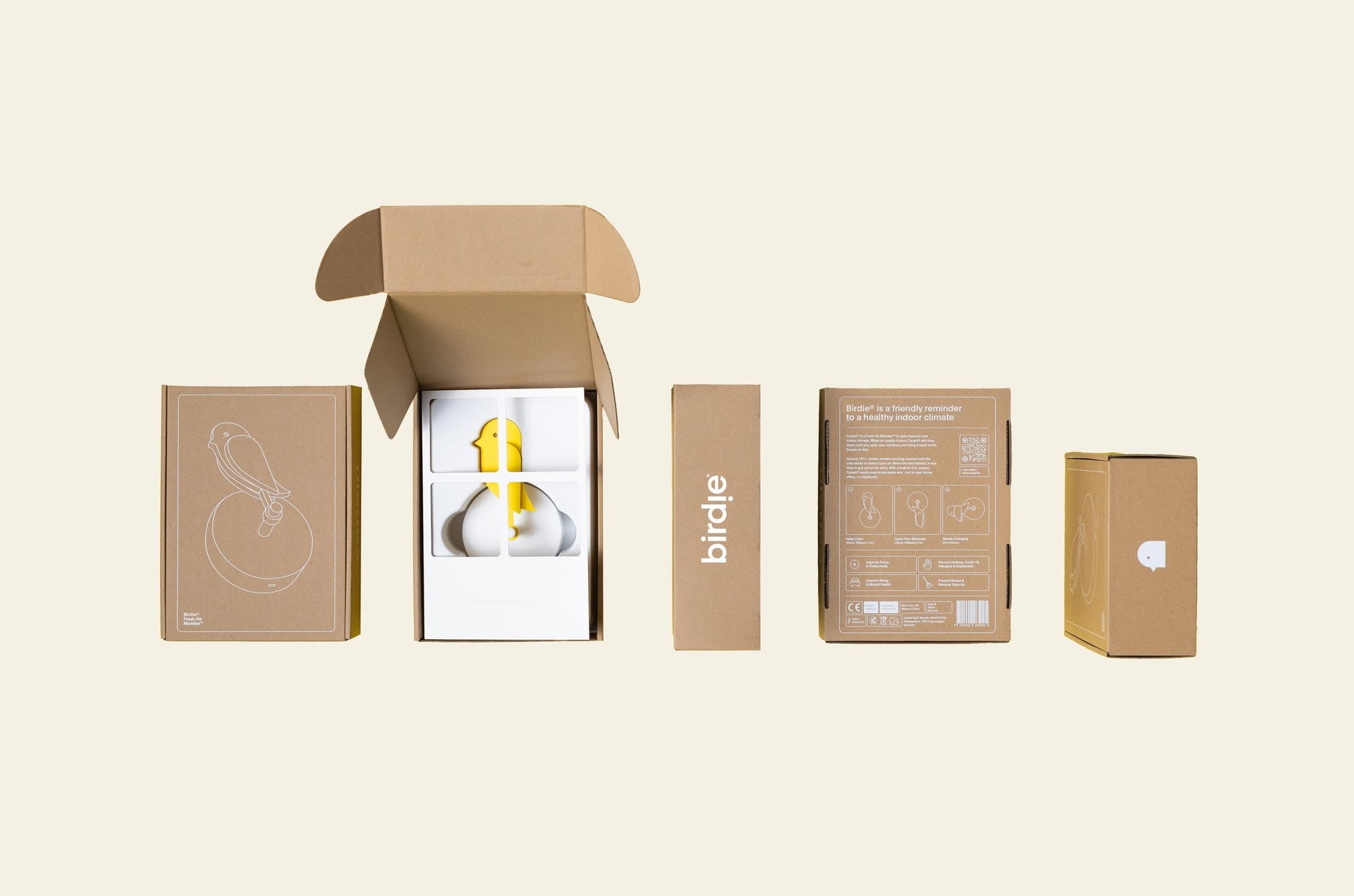 Birdie Fresh Air Monitor Yellow