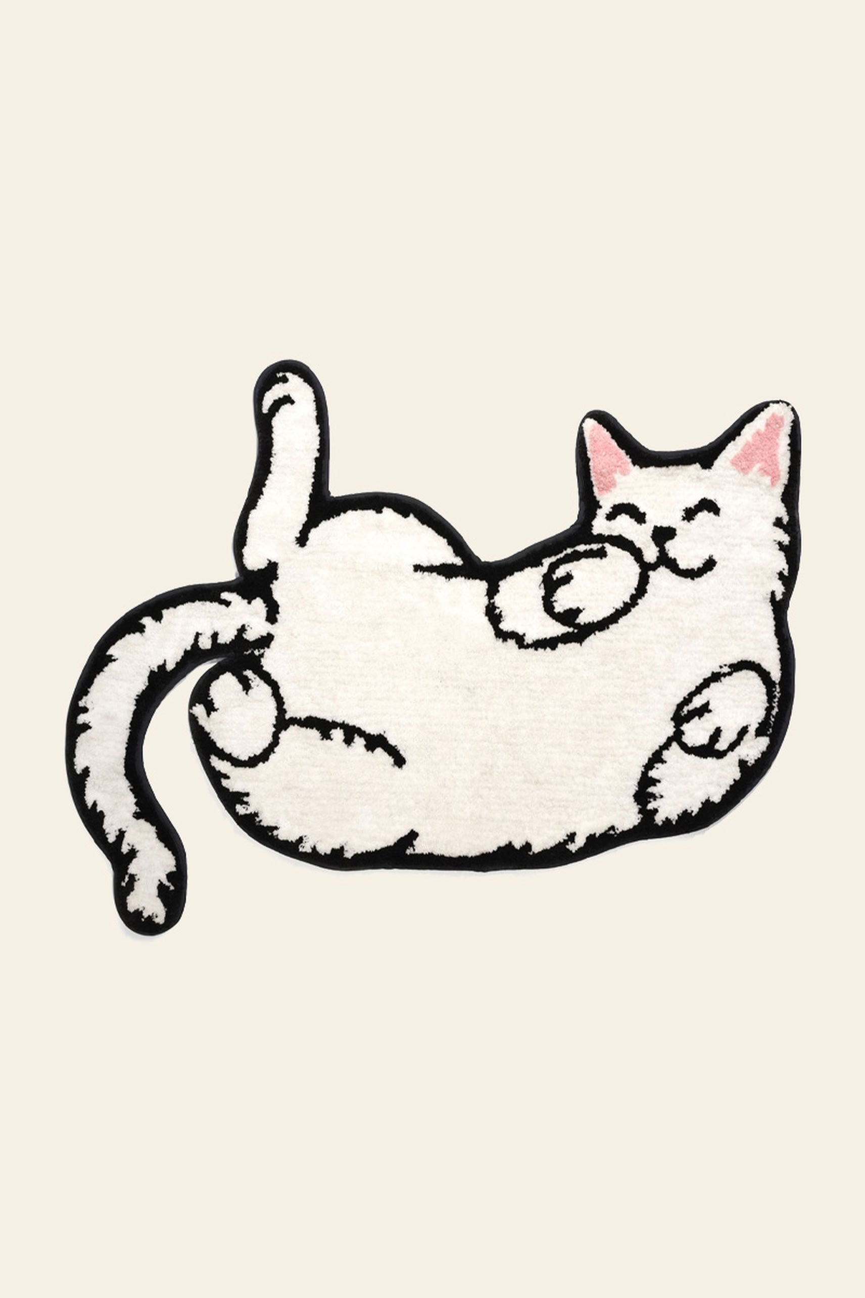 Bitten Sleepy Cat Rug
