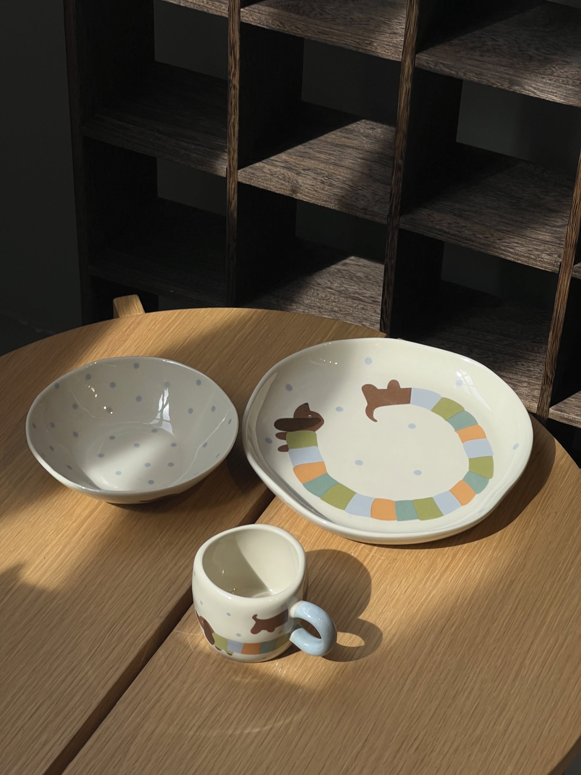 Bloomingville Charlie Tableware Set Blue