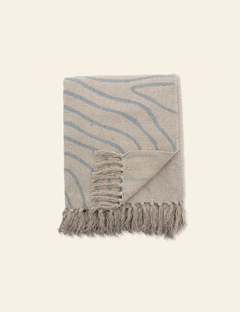 Bloomingville Dami Throw Blue