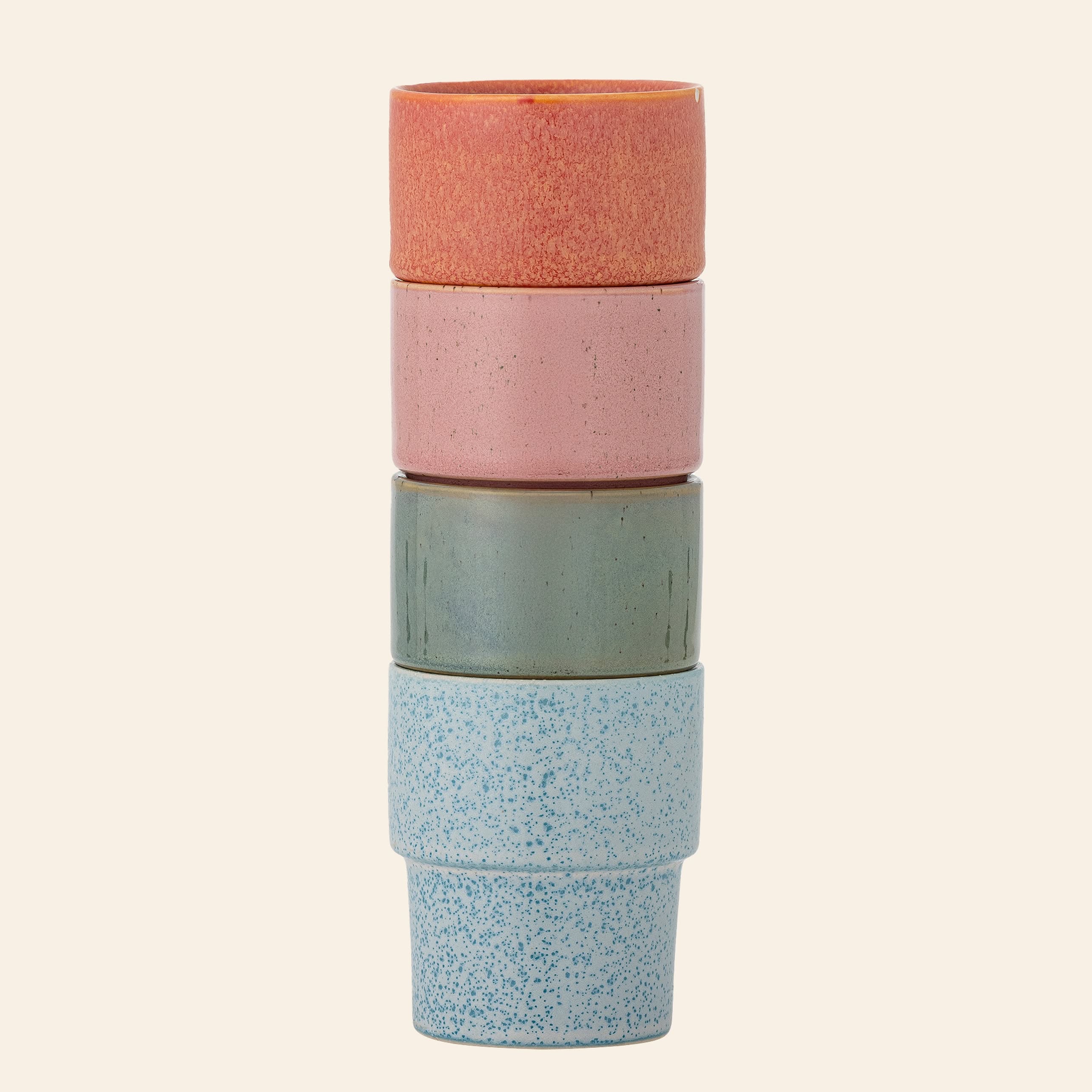 Bloomingville Ewan Cup, Set of 4 - Multicolour