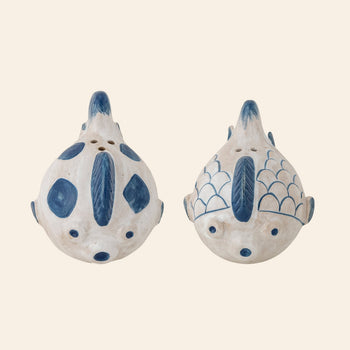 Bloomingville Fugu Salt & Pepper Shaker Set Blue