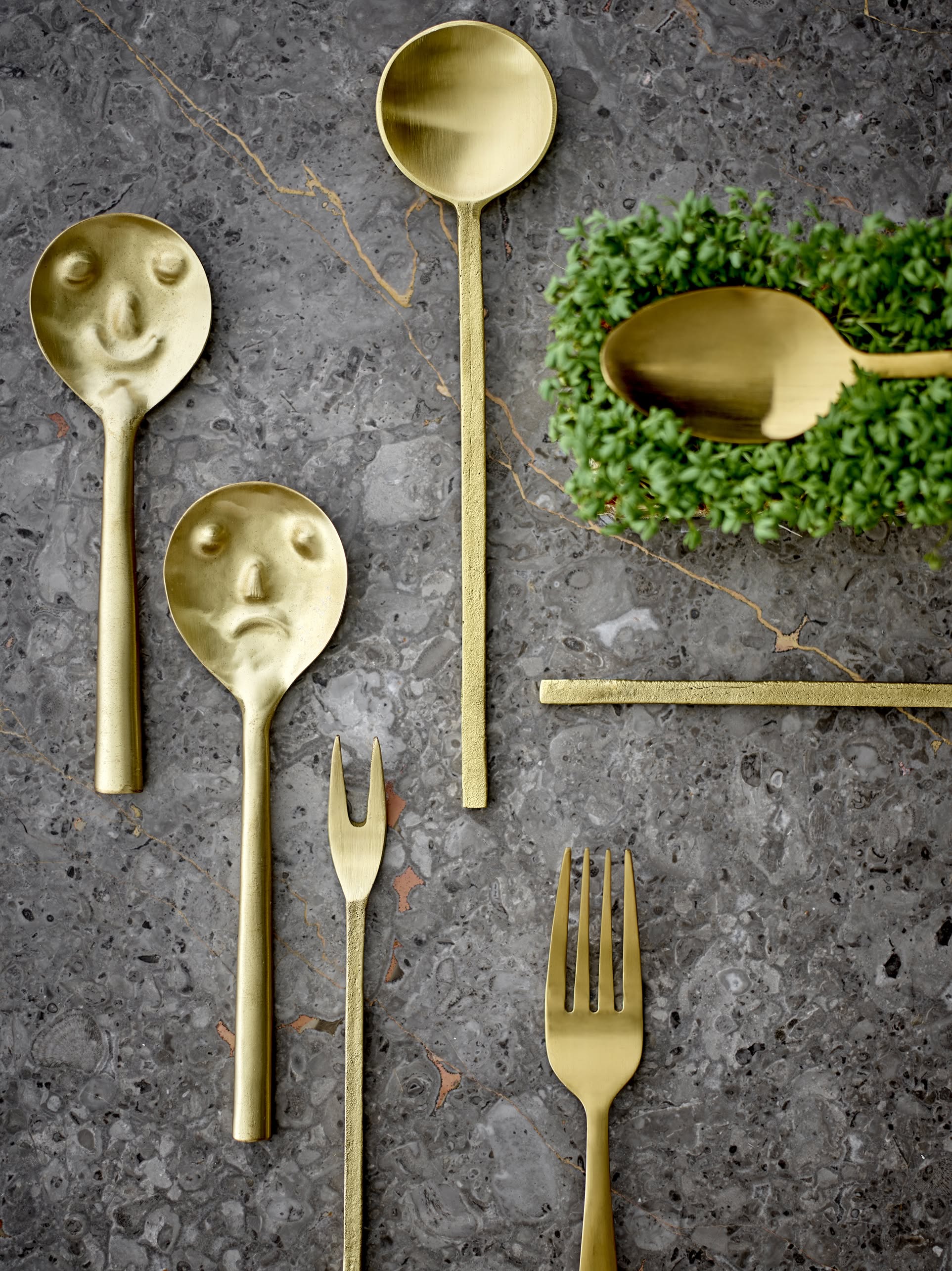 Bloomingville Izna Spoon Set of 2 Brass
