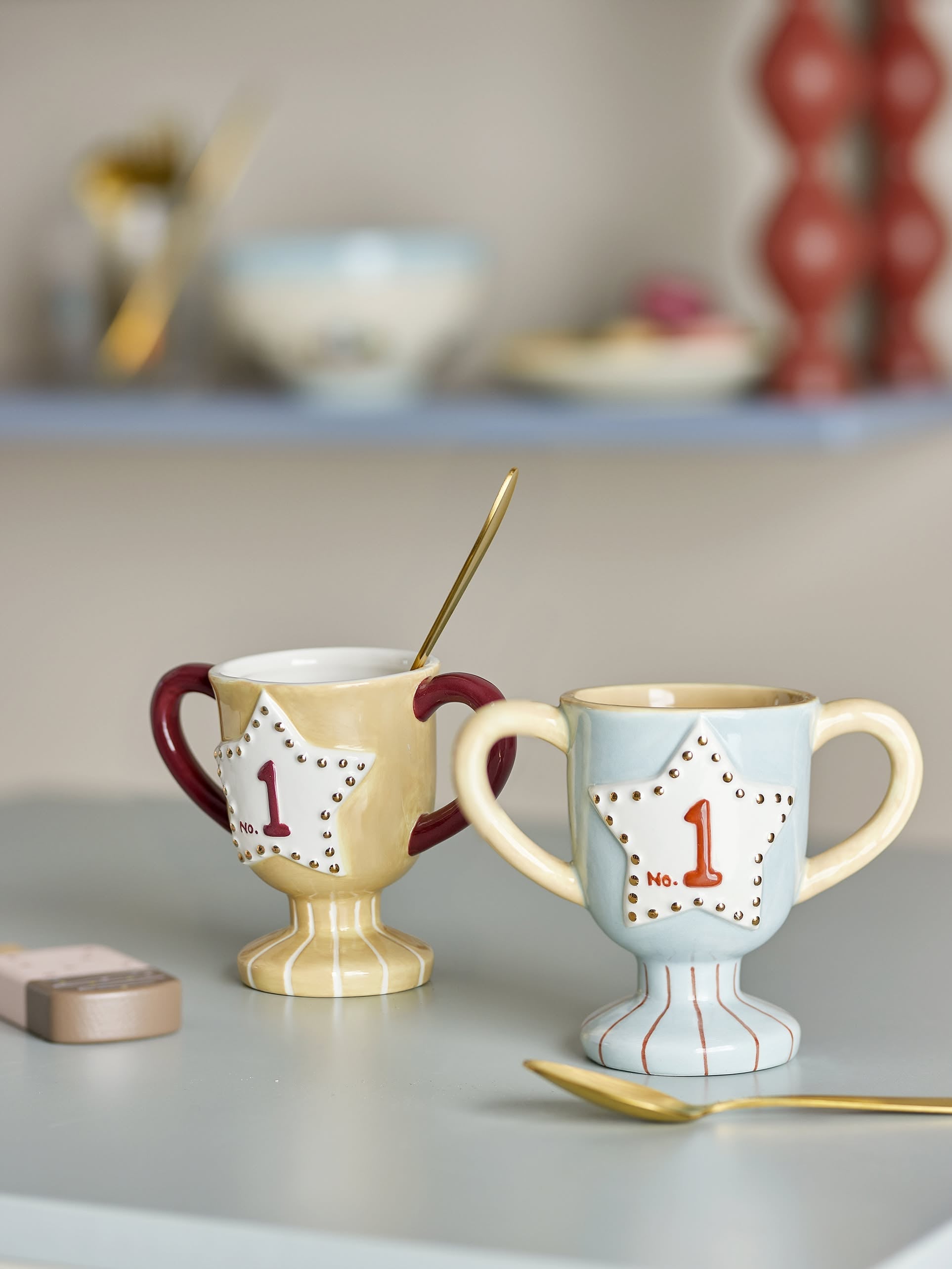 Bloomingville Trophy Cup Set of 2 Multicolour