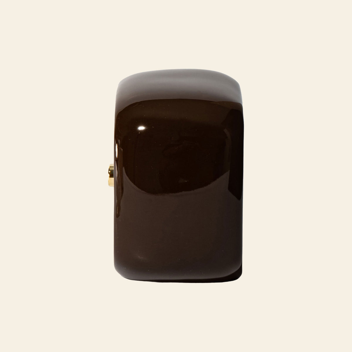 Bmix Studio Ceramic Cube Desk Clock Chocolate