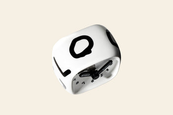 Bmix Studio x INAP Edition Ceramic Cube Clock 01 Black Hands