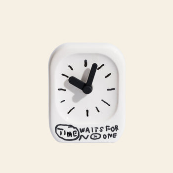 Bmix Studio x INAP Edition Ceramic Desk Clock 03 Black Hands