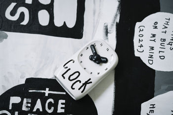 Bmix Studio x INAP Edition Ceramic Desk Long Clock Black Hands