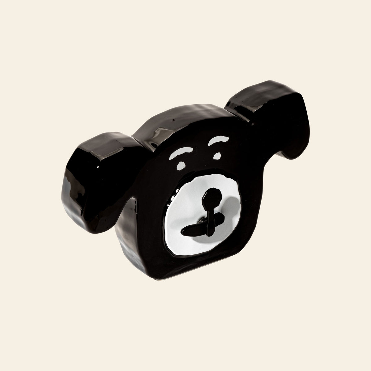 Bmix Studio x INAP Edition Ceramic Dog Clock Black