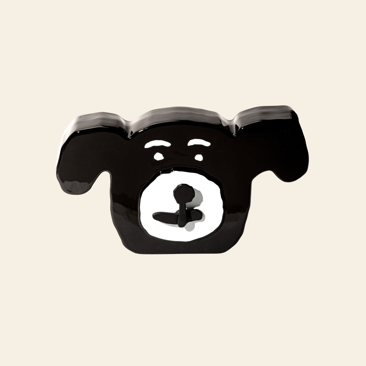 Bmix Studio x INAP Edition Ceramic Dog Clock Black