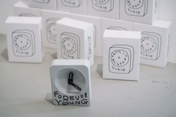 Bmix Studio x INAP Edition Concrete Desk Clock 04 Black Hands