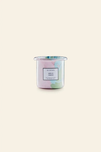 Bornn Enamelware Candle Tobacco Vanilla New Marble Blush 1