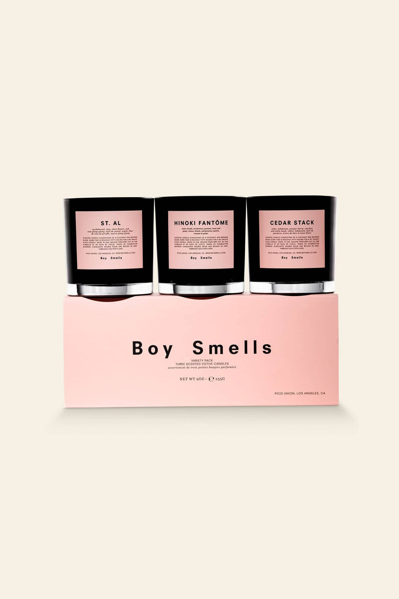 Boy Smells Cedar、Hinoki 和 St. Al 许愿蜡烛套装