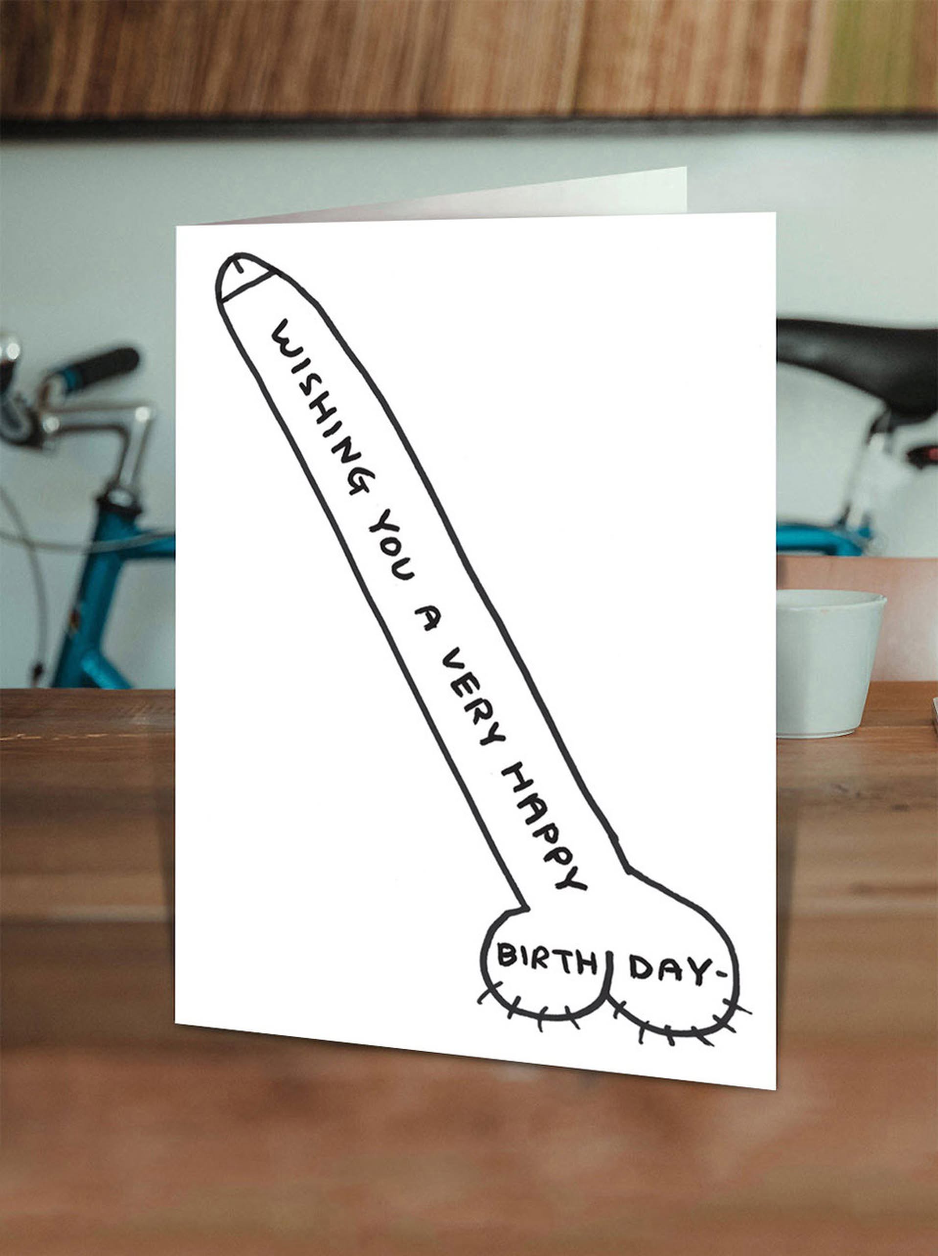 Brainbox Candy David Shrigley - Cock Greeting Card