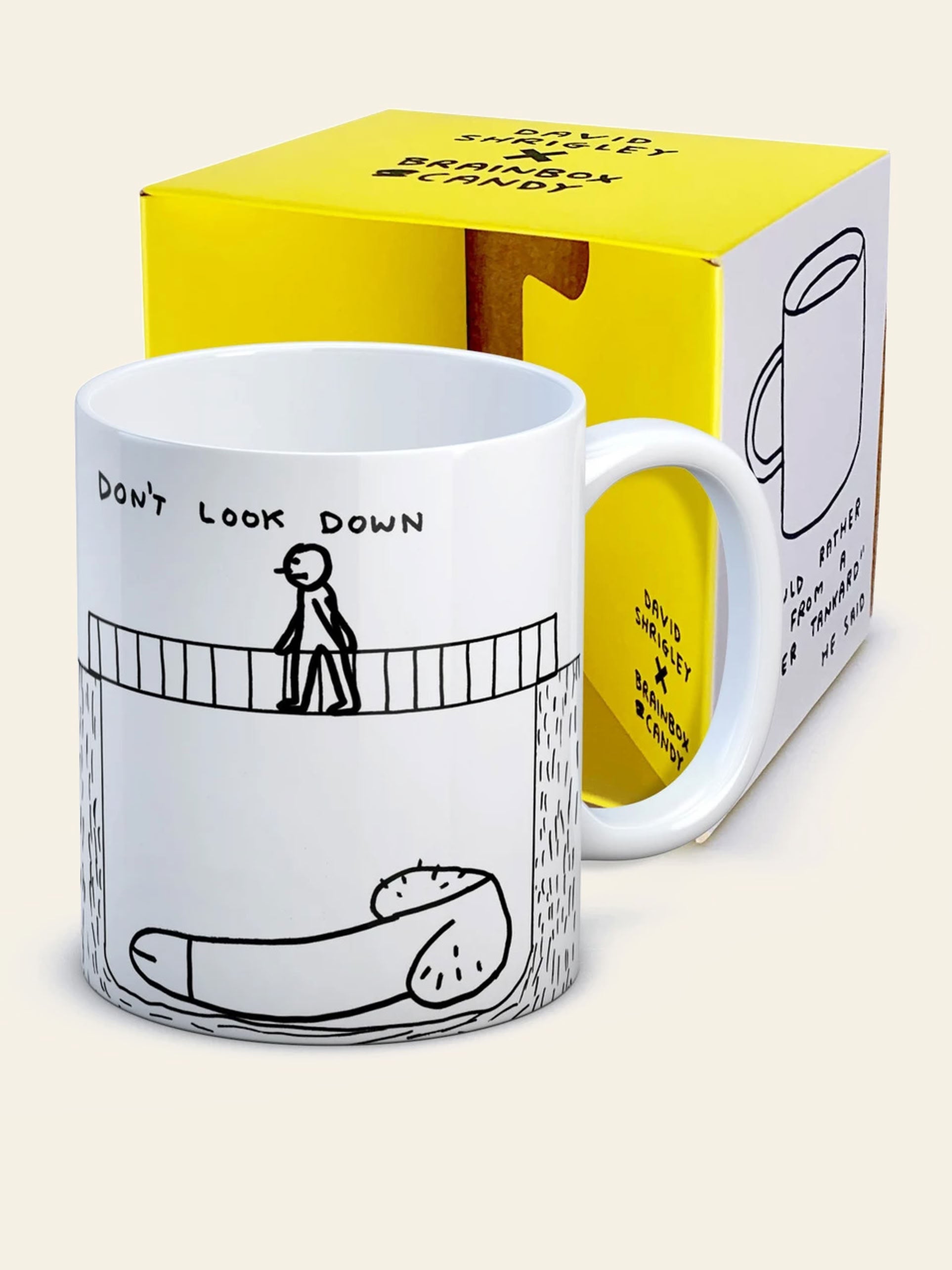 Brainbox Candy David Shrigley Don't Look Down Mug