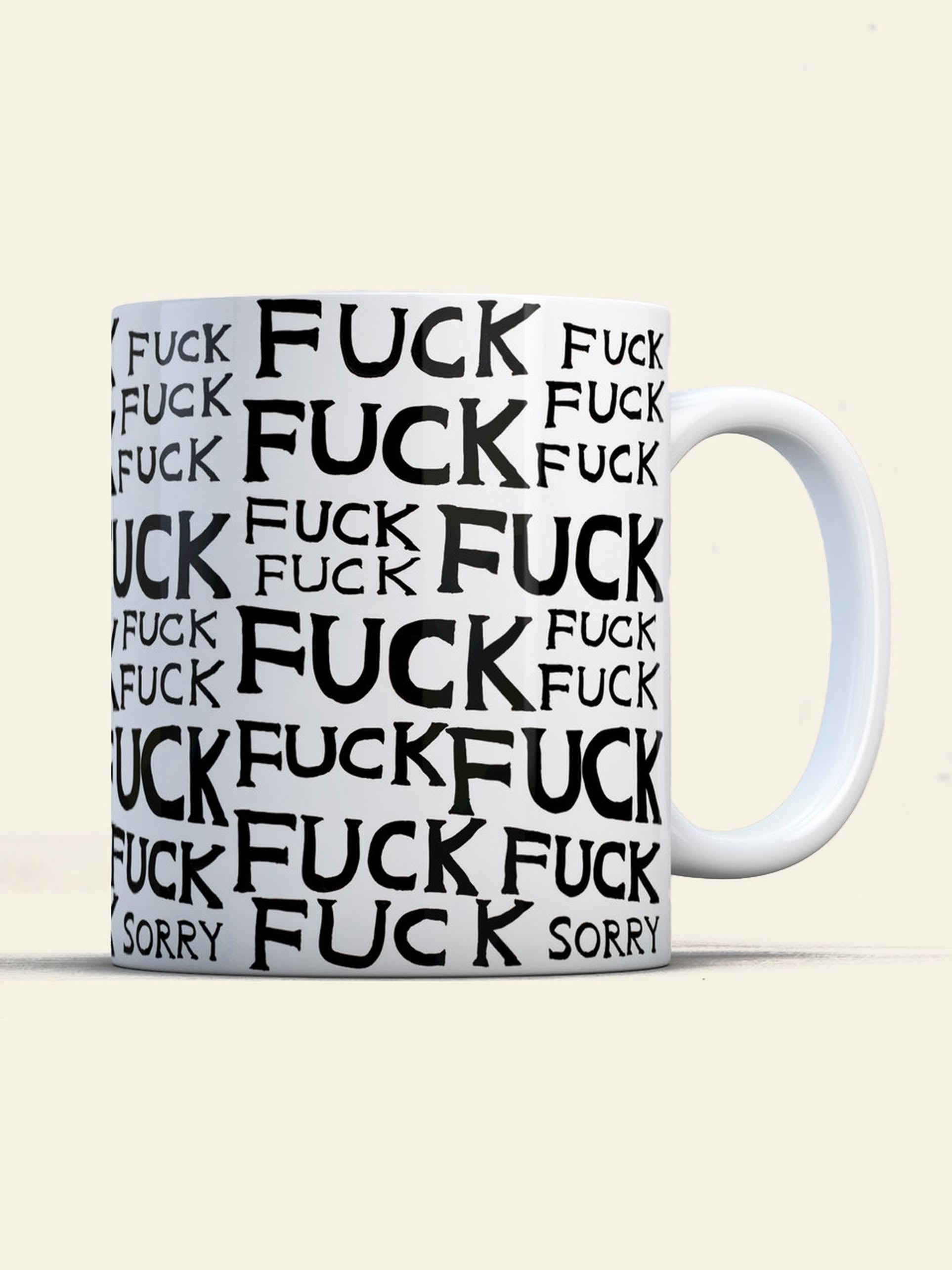 Brainbox Candy David Shrigley - Fuck Fuck Sorry Mug