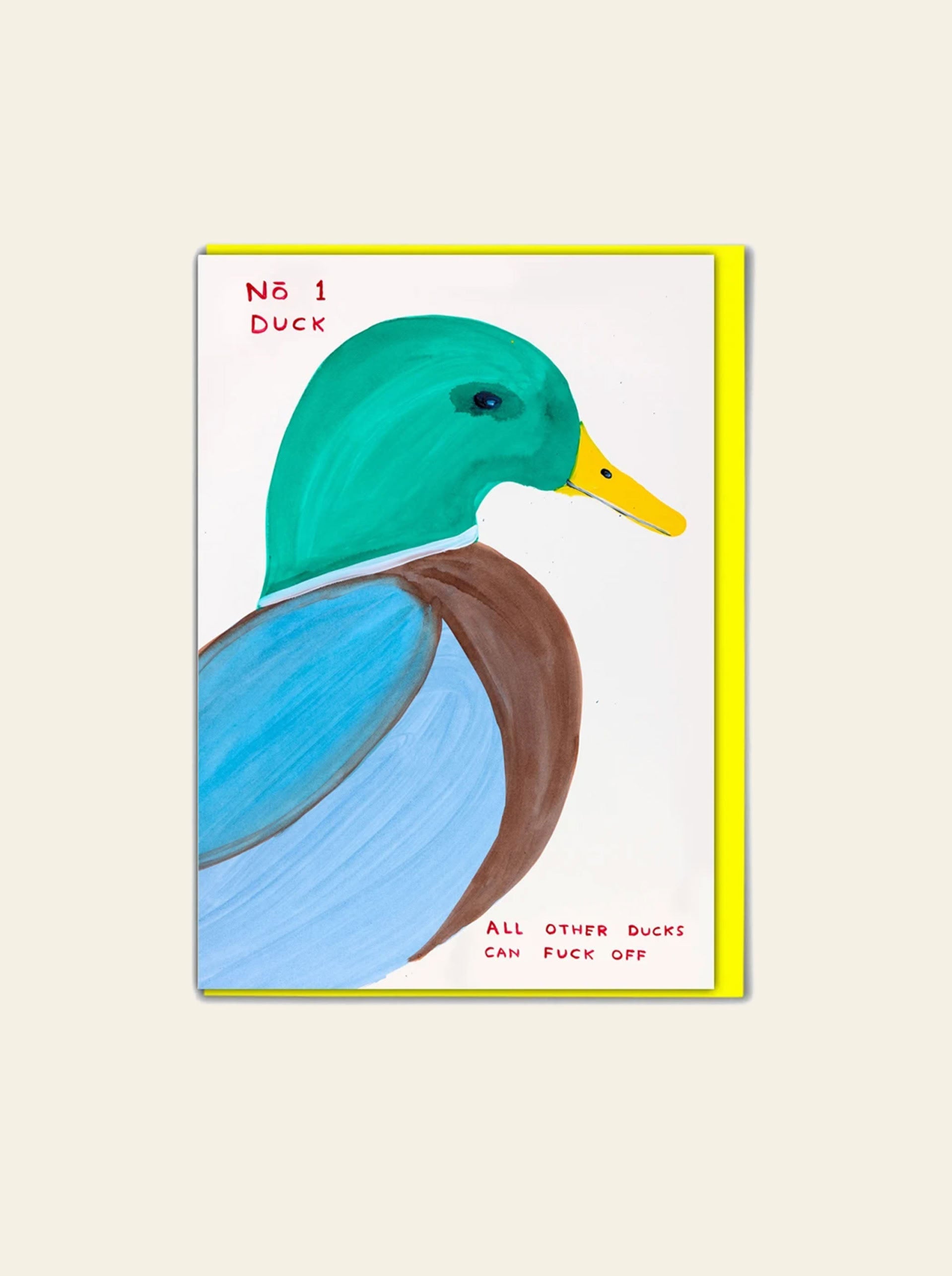 Brainbox Candy David Shrigley No. 1 Duck Greeting Card