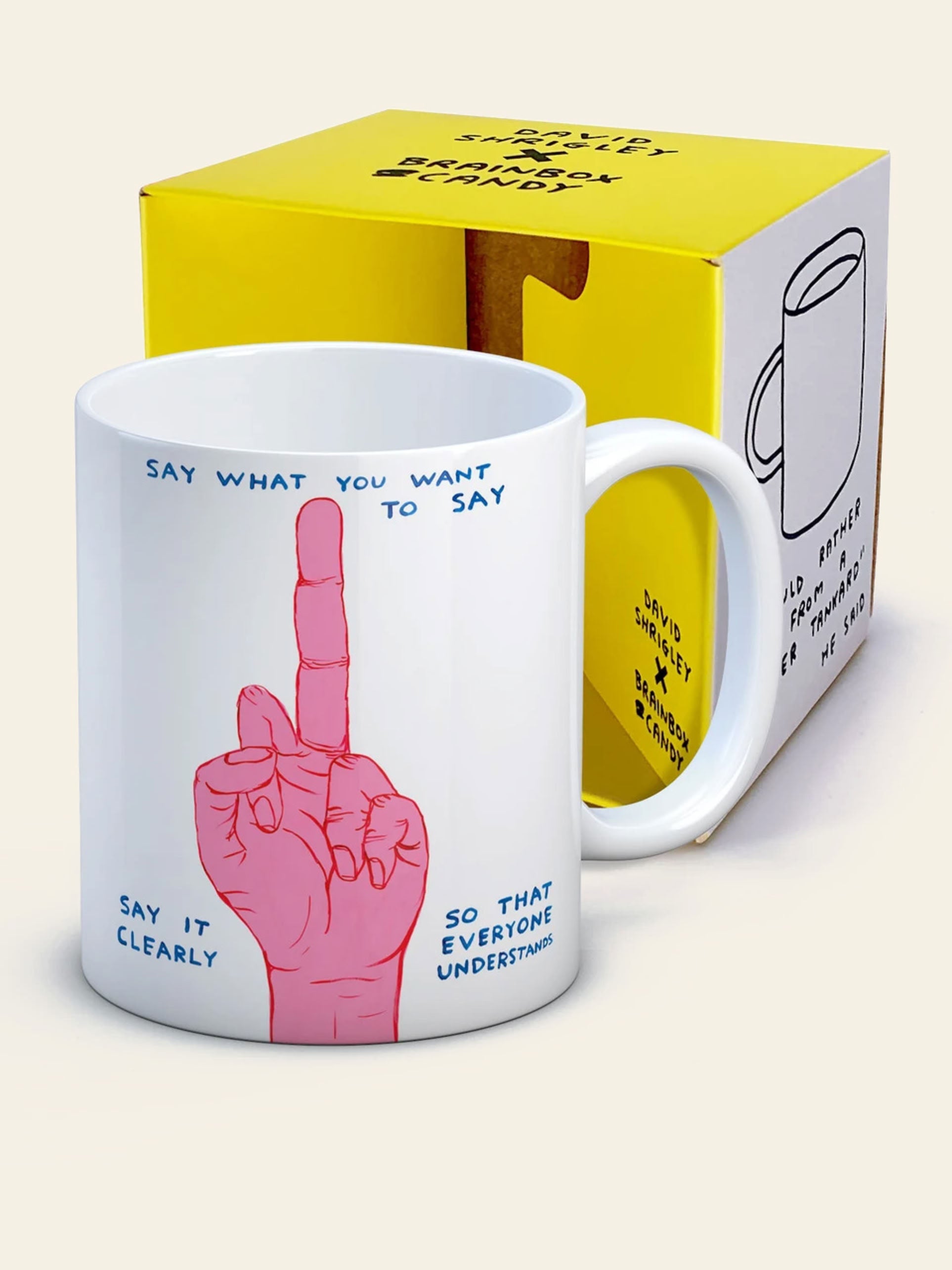 Brainbox Candy David Shrigley Say What You Want Mug