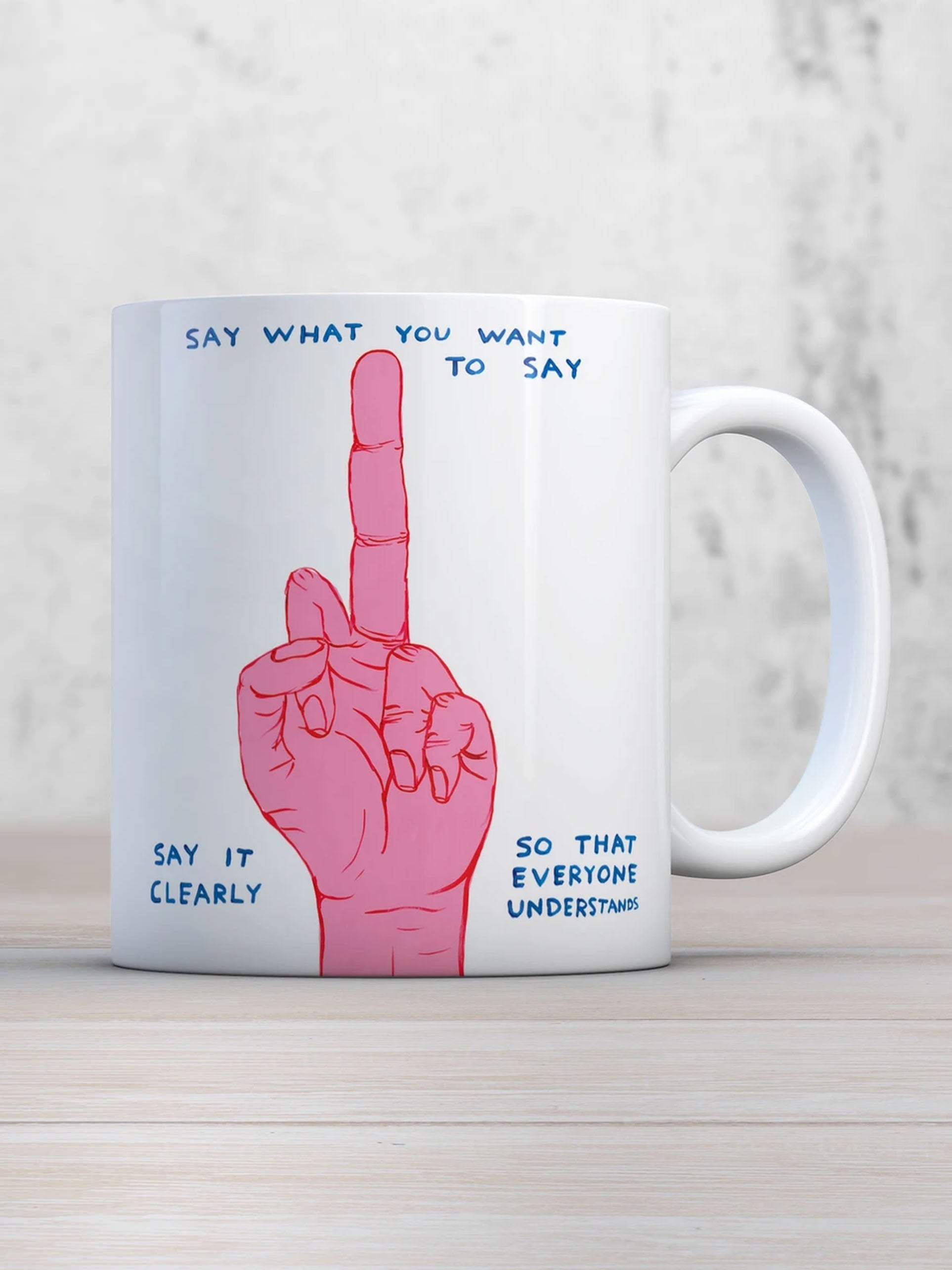 Brainbox Candy David Shrigley Say What You Want Mug