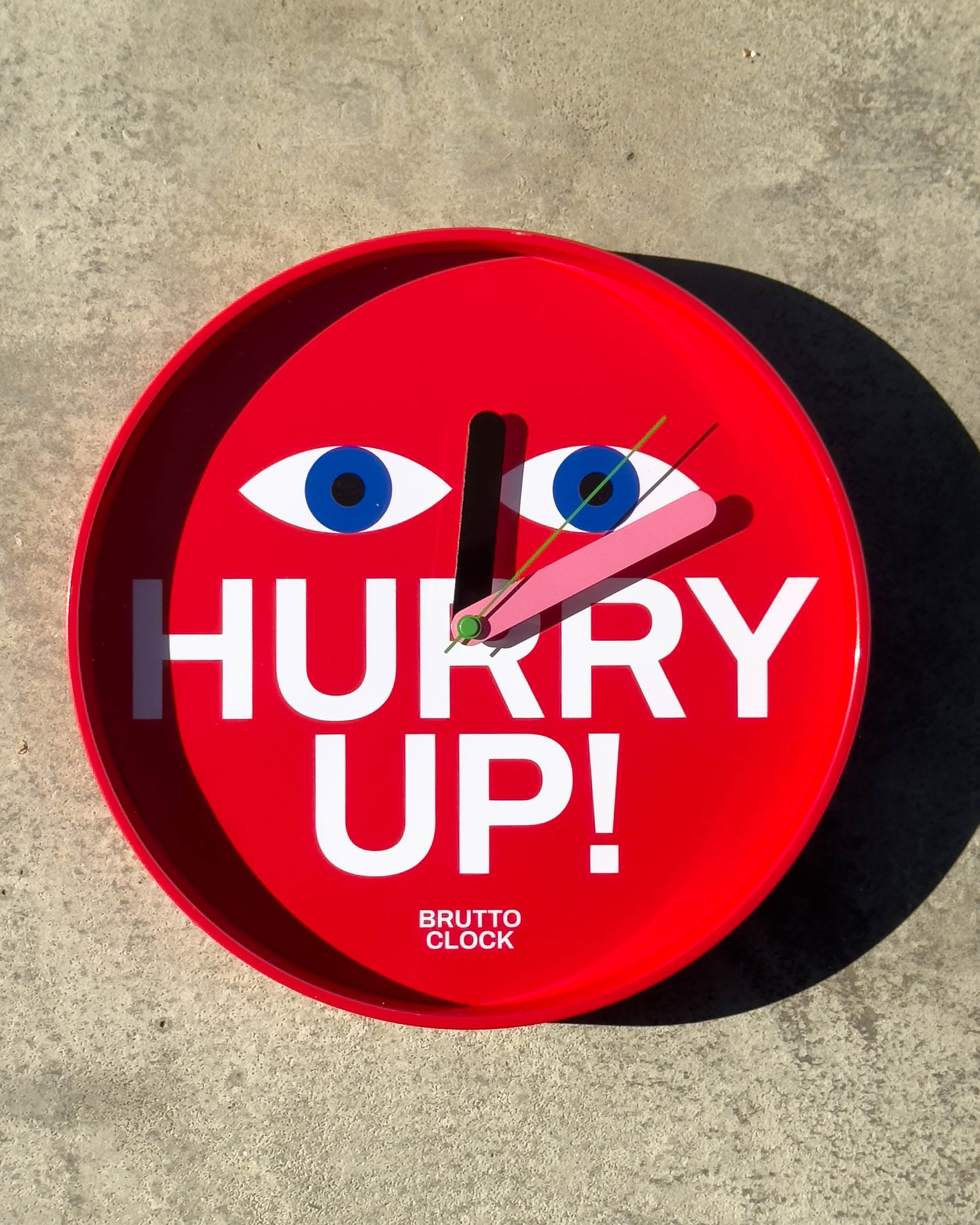 Brutto Studio Hurry Up! Wall Clock - Multicolour
