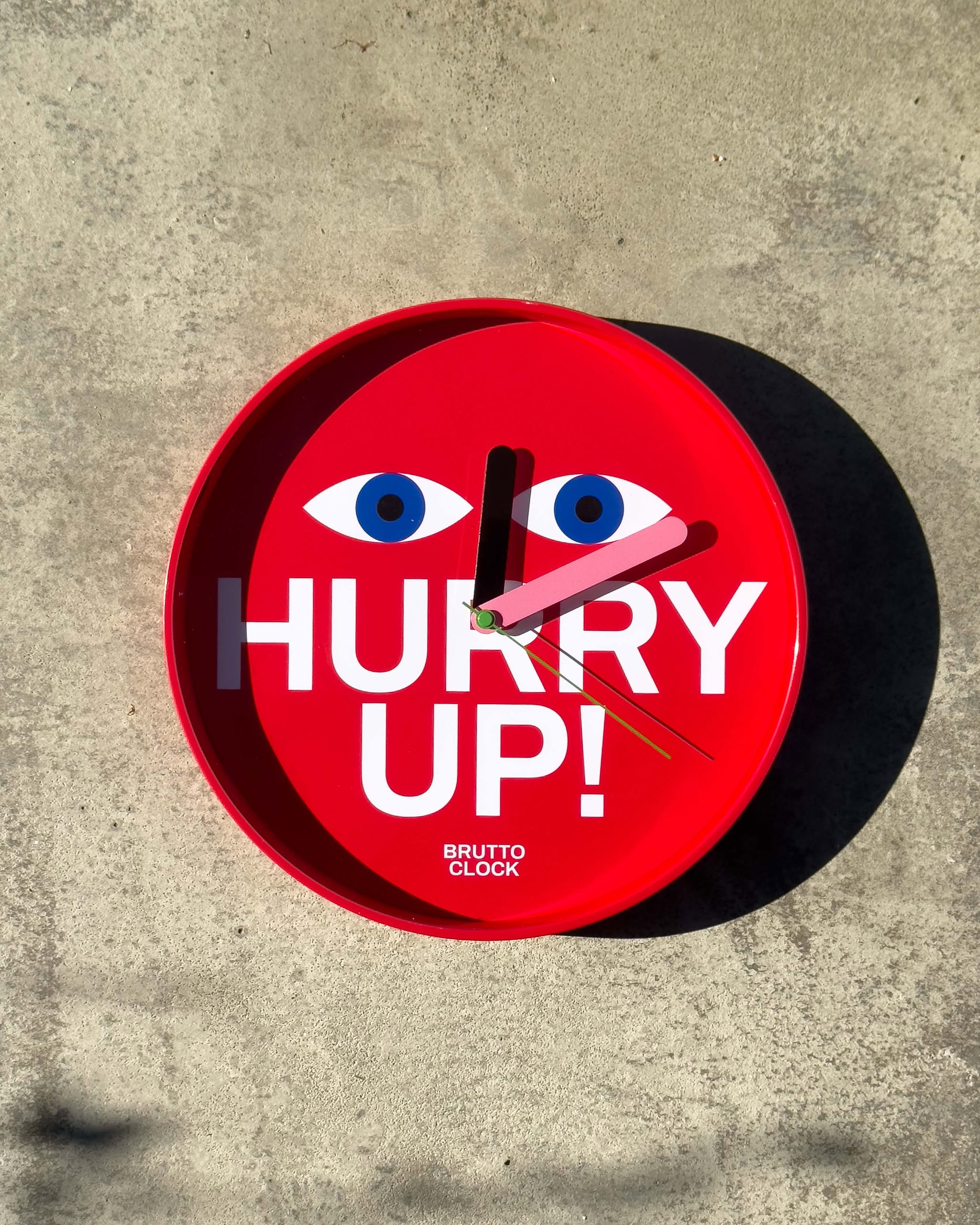 Brutto Studio Hurry Up! Wall Clock - Multicolour