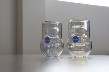 DETAIL NASA Astronaut Double-Walled Glasses Set of 2 Clear