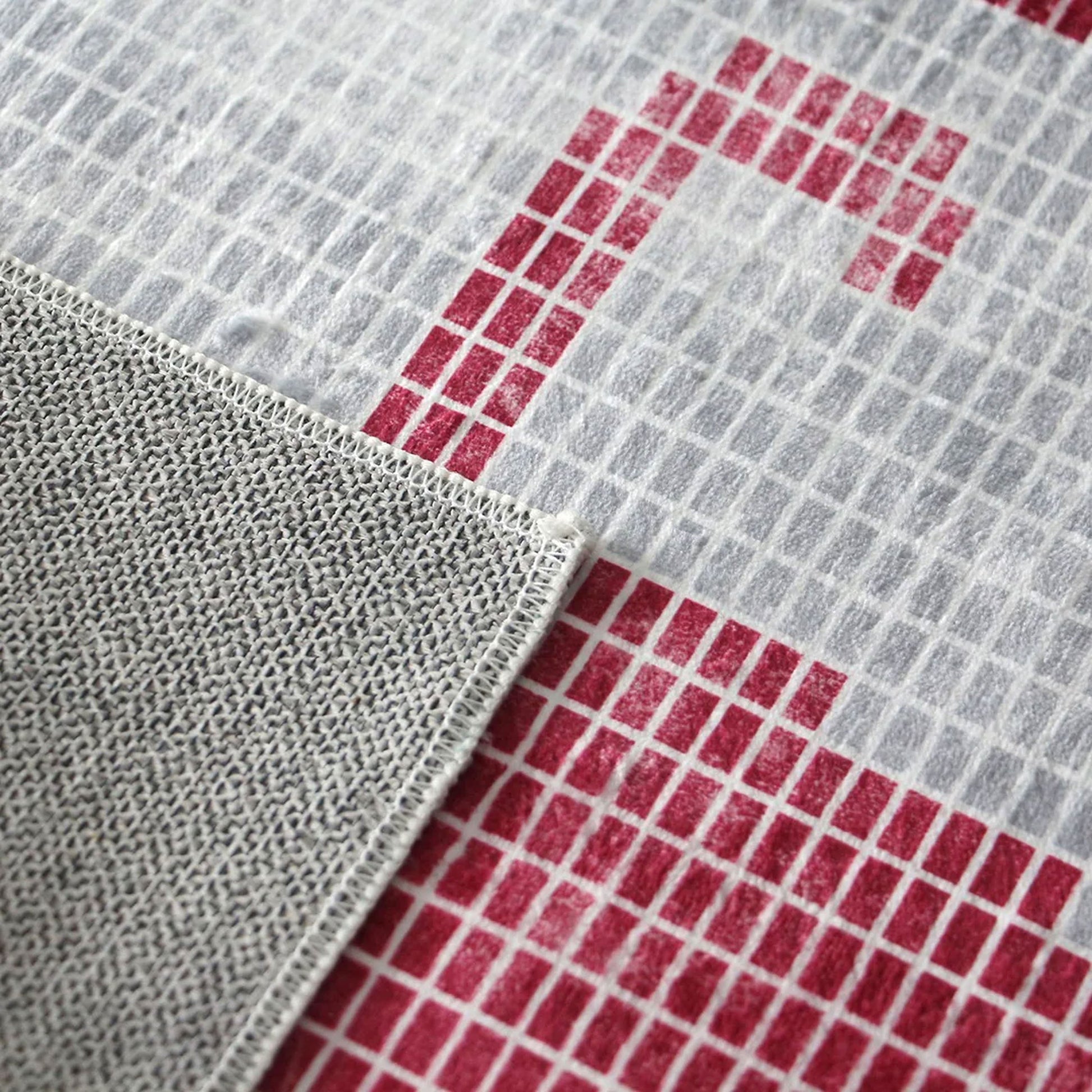 DETAIL Walking Cat Washable Rug Gray