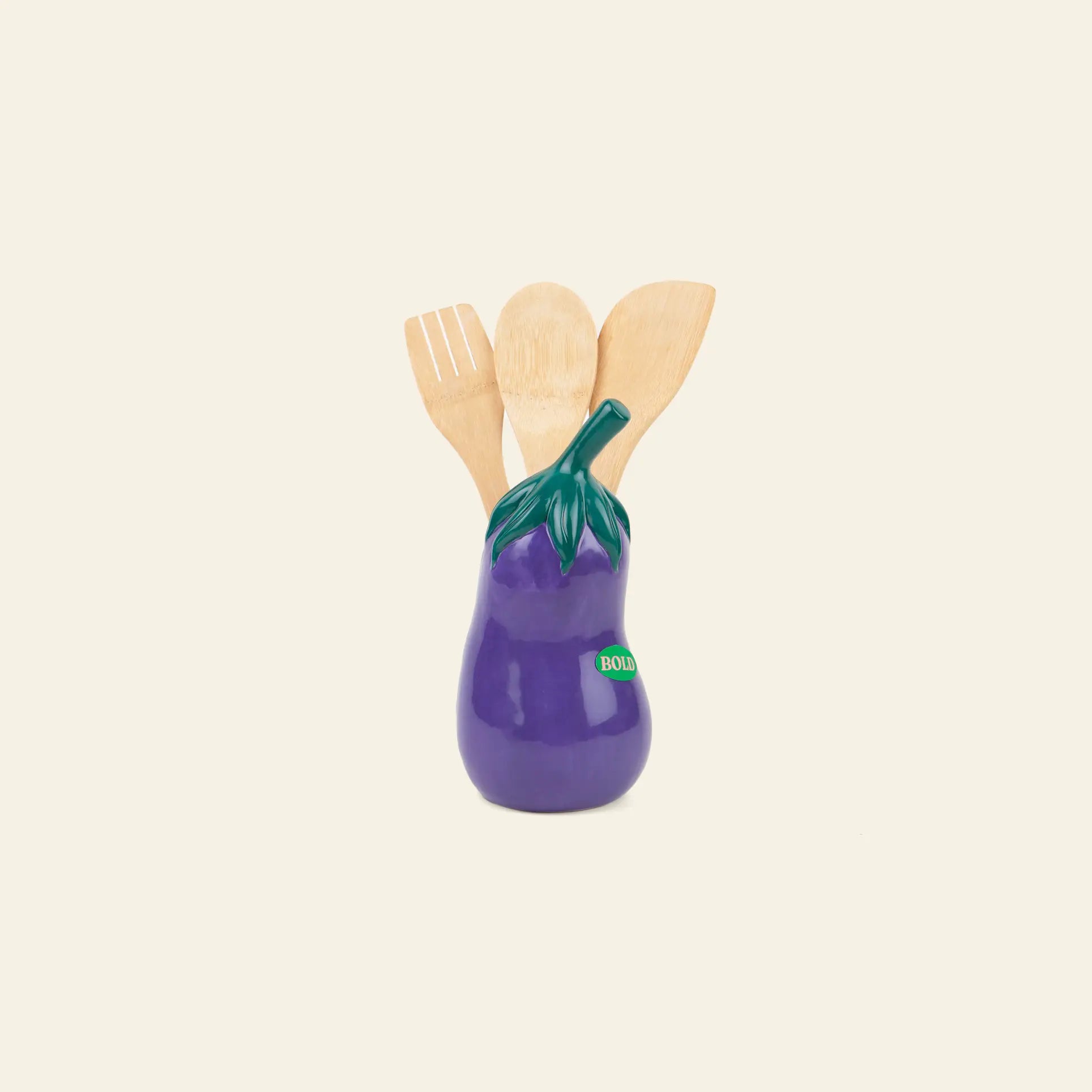 DOIY Farmers’ Market Eggplant Utensils Pot