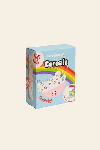 Eat My Socks Cereals Blue Rainbow Kids Socks
