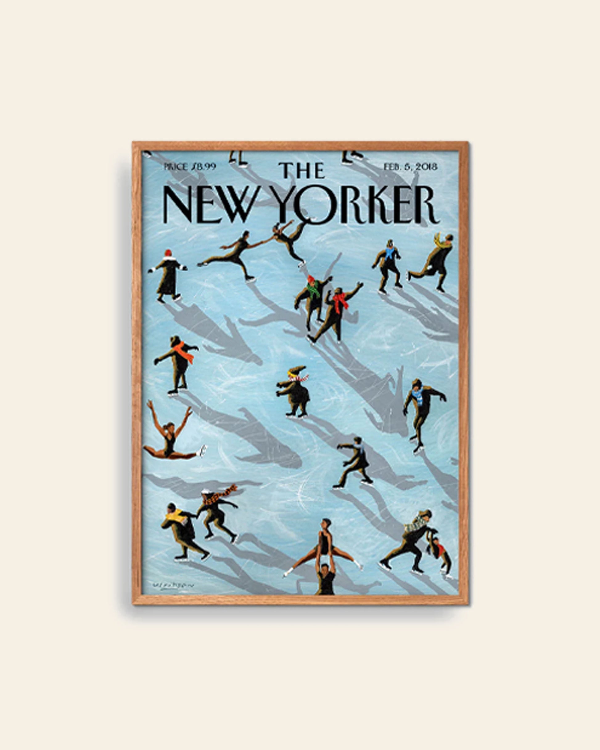 Empty Wall The New Yorker Figured Skaters Poster (50x70)