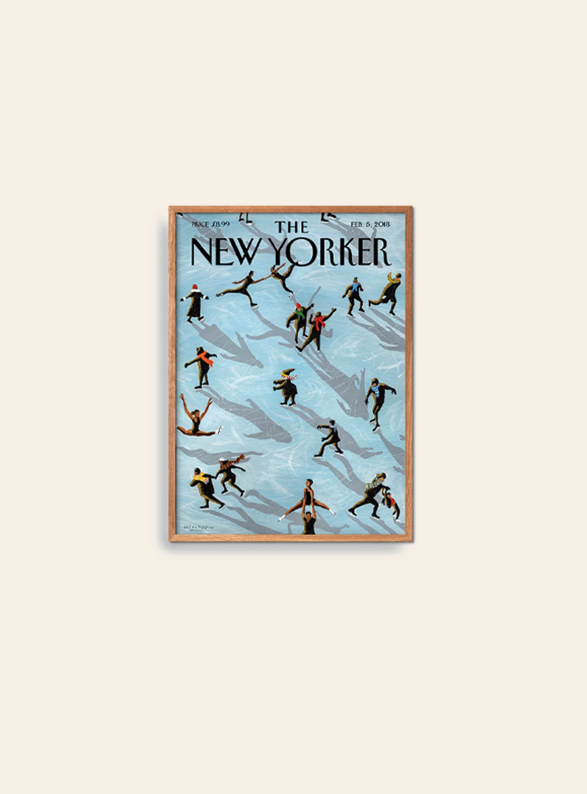 Empty Wall The New Yorker Figured Skaters Poster (A3)