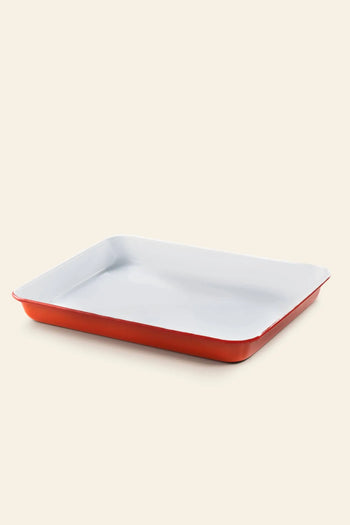 Falcon Enamelware Serving Tray Pillarbox Red