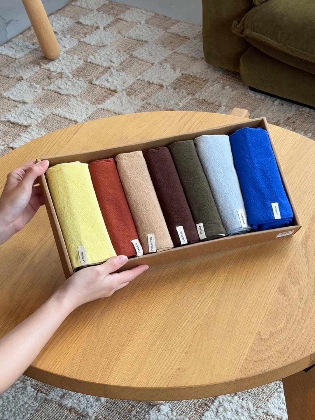 Ferm Living Day Tea Towel Set of 7 Multi