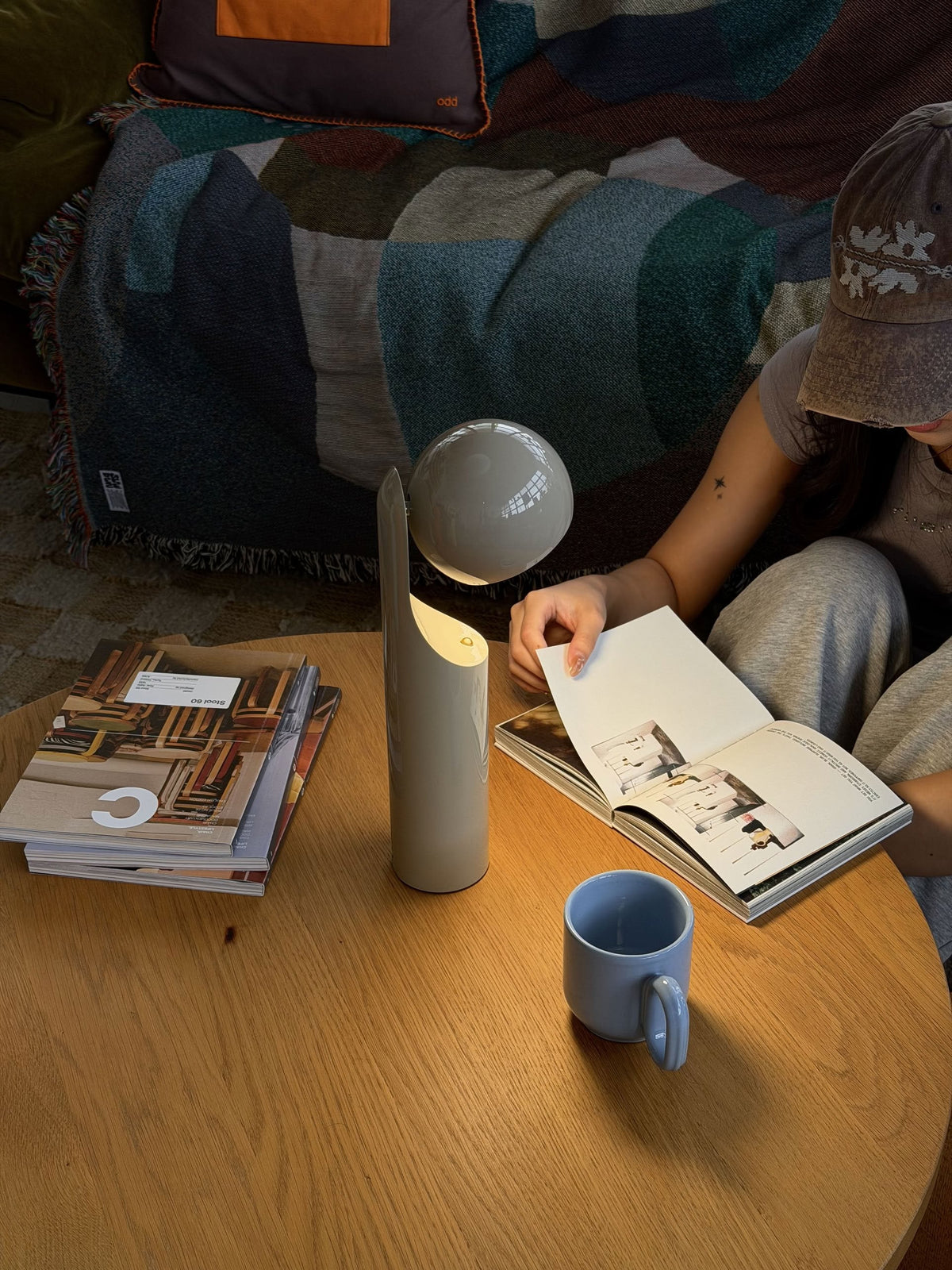 Fine Lumens MONO Portable Reading Lamp Beige