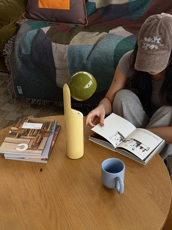 Fine Lumens MONO Portable Reading Lamp Verde Olive/Natural Yellow