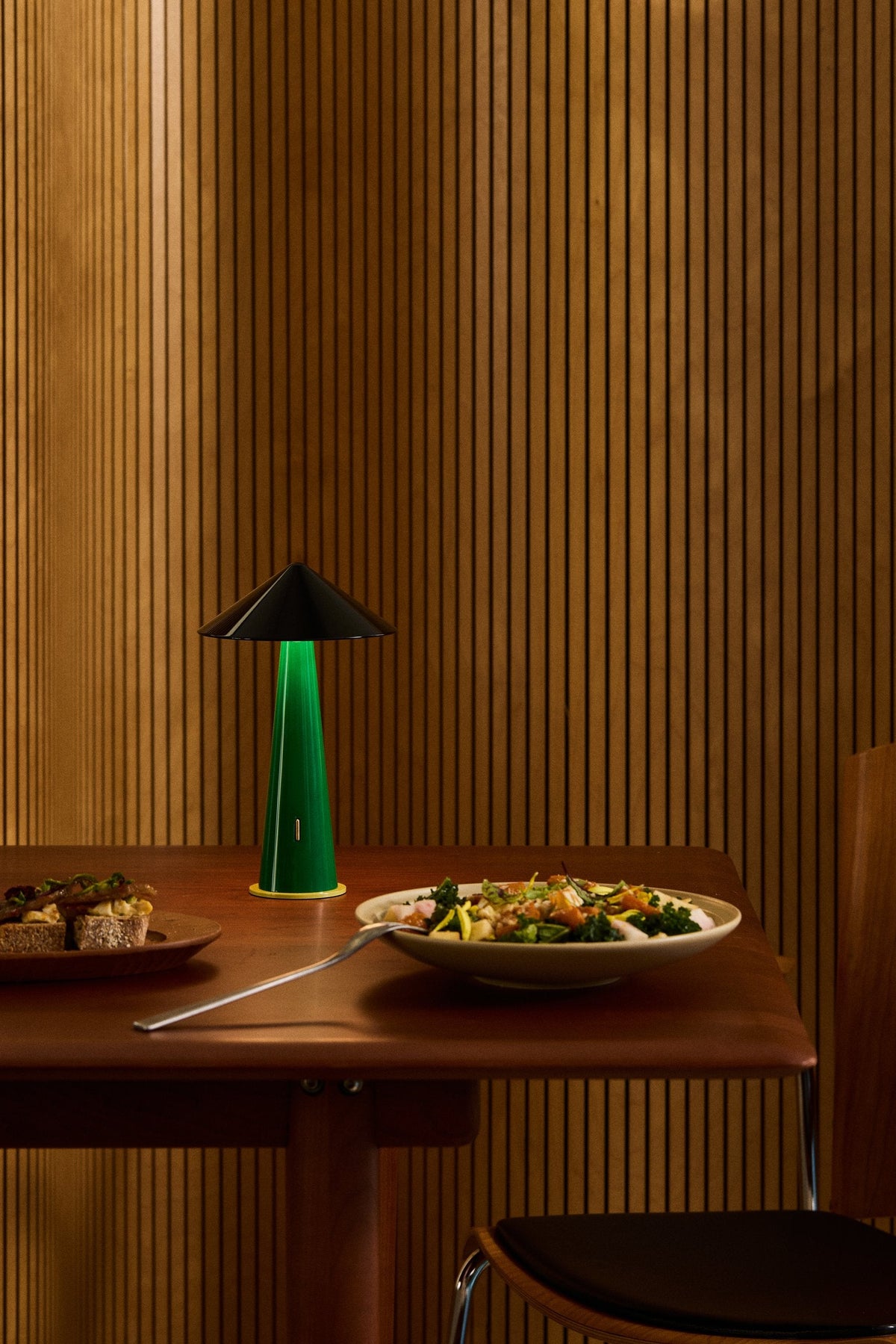 Fine Lumens Tipsy Portable Lamp Rich Black/Emerald Green